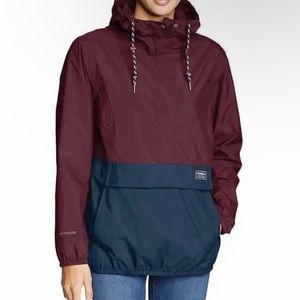Eddie Bauer Ladies Anorak with Hood (Maroon/Navy)